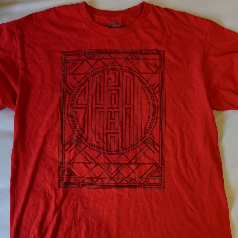 Vintage Sean John Casual T-shirt Red/Black XL